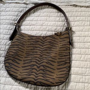 Vintage Fendi print canvas bag